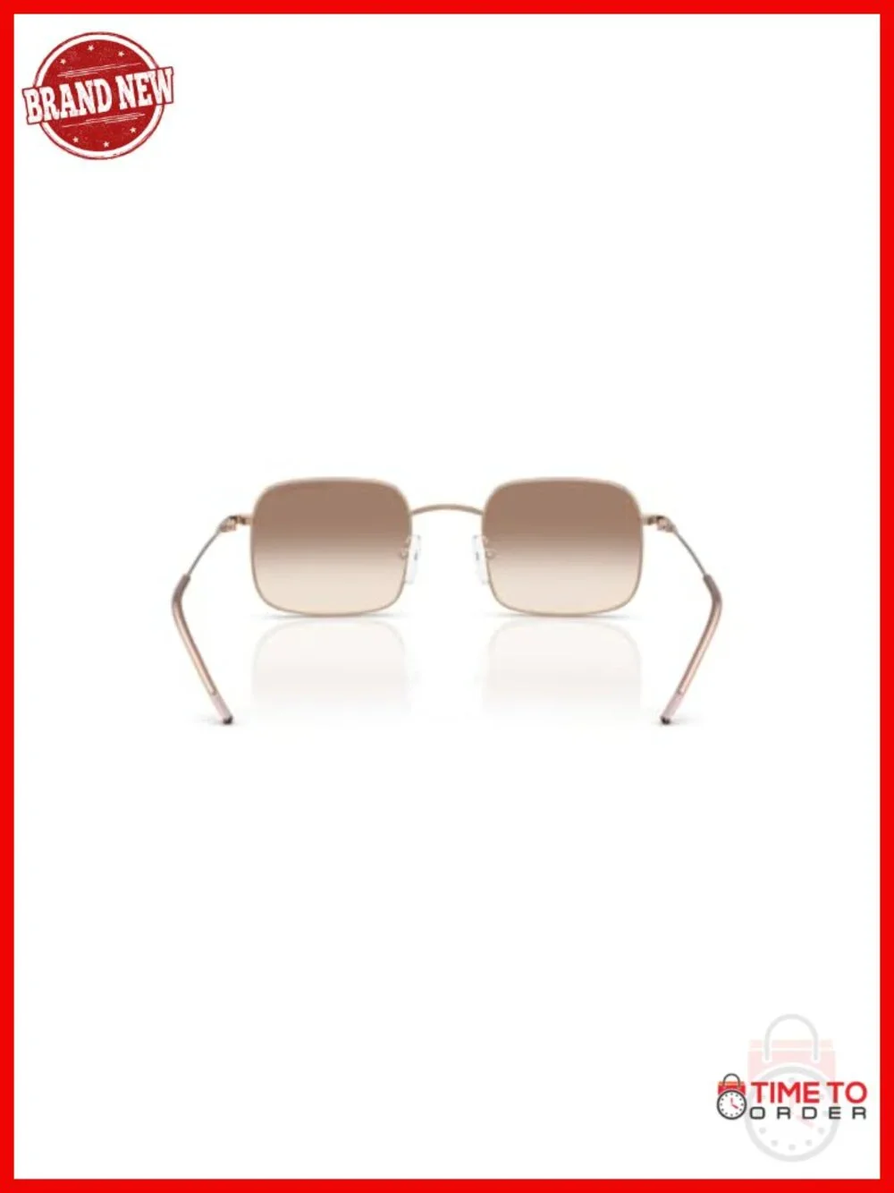 Square Metal Sunglasses with Mirrored Lenses